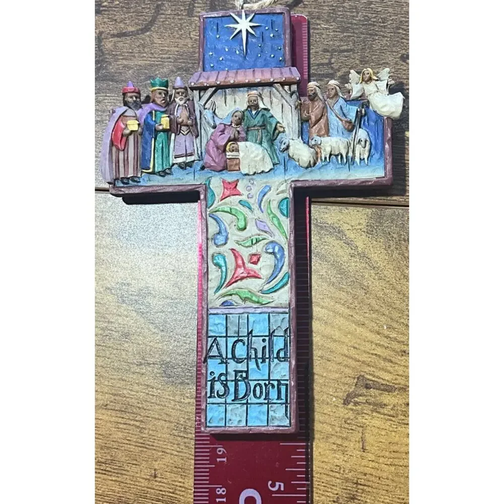 Jim Shore 2007 Heartwood Creek Cross Nativity Scene Cross 4008105
